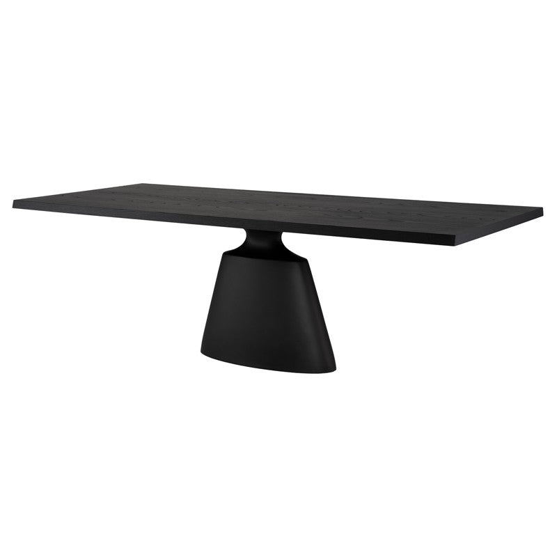 Taji Onyx Dining Table with Matte Black Base