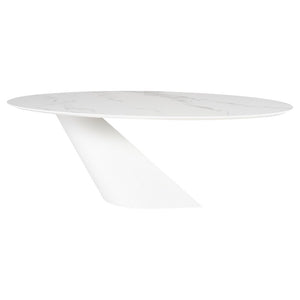 Oblo Ceramic Oval Dining Table in 3 Finishes & 2 Sizes