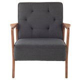 Eloise Fabric Mid Century Accent Chair in 3 Color Options