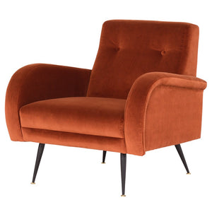 Hugo Velour Accent Chair in 5 Color Options