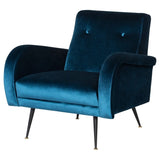 Hugo Velour Accent Chair in 5 Color Options