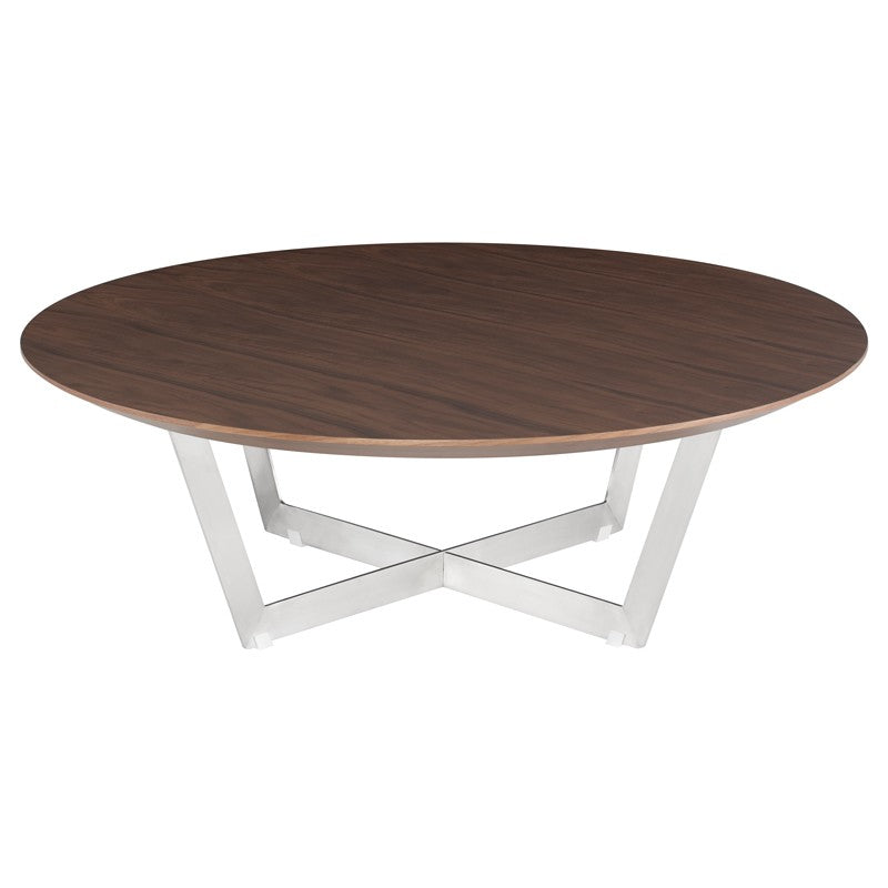 Dixon Walnut Round Coffee Table