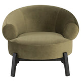 Romola Rounded Fabric Accent Chair in 4 Color Options