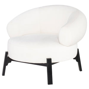 Romola Rounded Fabric Accent Chair in 4 Color Options