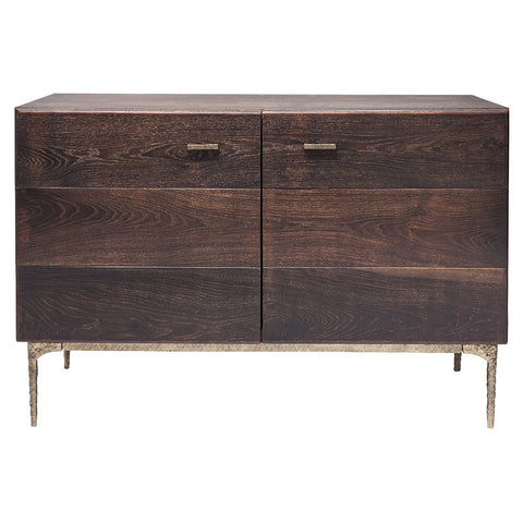 Kulu Seared Oak Sideboard with Textured Metal Legs