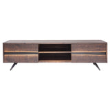 Vega Mid Century Seared Oak Media Stand