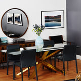 Couture Glass Dining Table in 2 Finishes & 2 Sizes