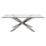 Couture Glass Dining Table in 2 Finishes & 2 Sizes