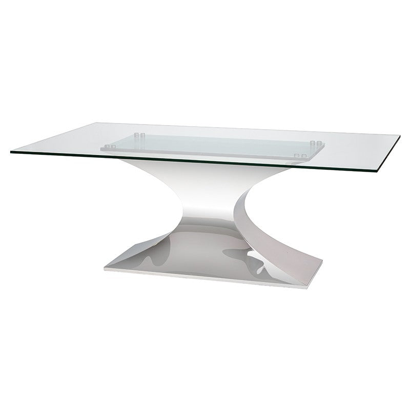 Praetorian Glass Dining Table in 2 Finishes & 2 Sizes