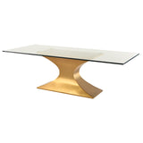 Praetorian Glass Dining Table in 2 Finishes & 2 Sizes