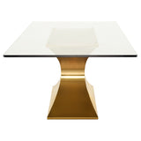 Praetorian Glass Dining Table in 2 Finishes & 2 Sizes