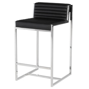 Zola Leather Counter Height Stool in Black or White