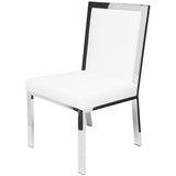 Rennes White Leather Dining Chair