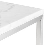 Verona White Marble Bar Table in 60” or 72” Length