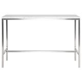 Verona White Marble Bar Table in 60” or 72” Length