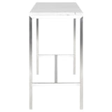 Verona White Marble Bar Table in 60” or 72” Length