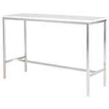 Verona White Marble Bar Table in 60” or 72” Length