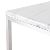 Verona Marble Counter Height Table with White Top