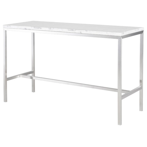 Verona Marble Counter Height Table with White Top