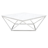 Jasmine White Marble Coffee Table in 3 Finishes