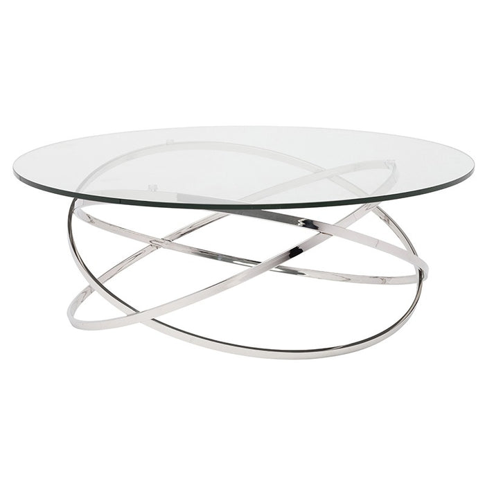Corel Contemporary Round Glass Coffee Table