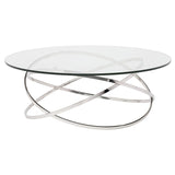 Corel Contemporary Round Glass Coffee Table