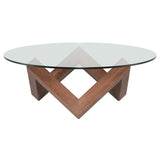 Como Round Glass Coffee Table in 2 Finishes