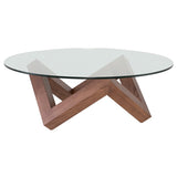 Como Round Glass Coffee Table in 2 Finishes