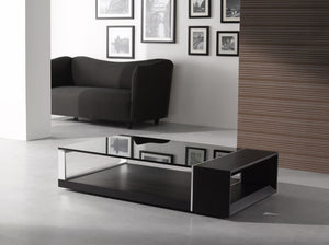 Mary Modern Coffee Table with Tinted Glass Top