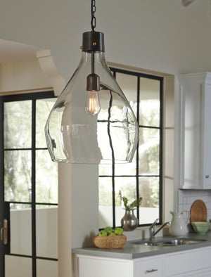 Industrial Glass Dome Pendant