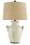 Vintage Crackle Glazed Ceramic Table Lamp