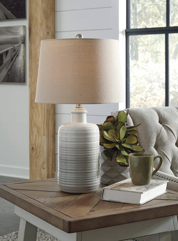 Dual Tone Glazed Ceramic Table Lamp