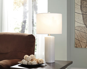 Stu White Glazed Ceramic Table Lamp