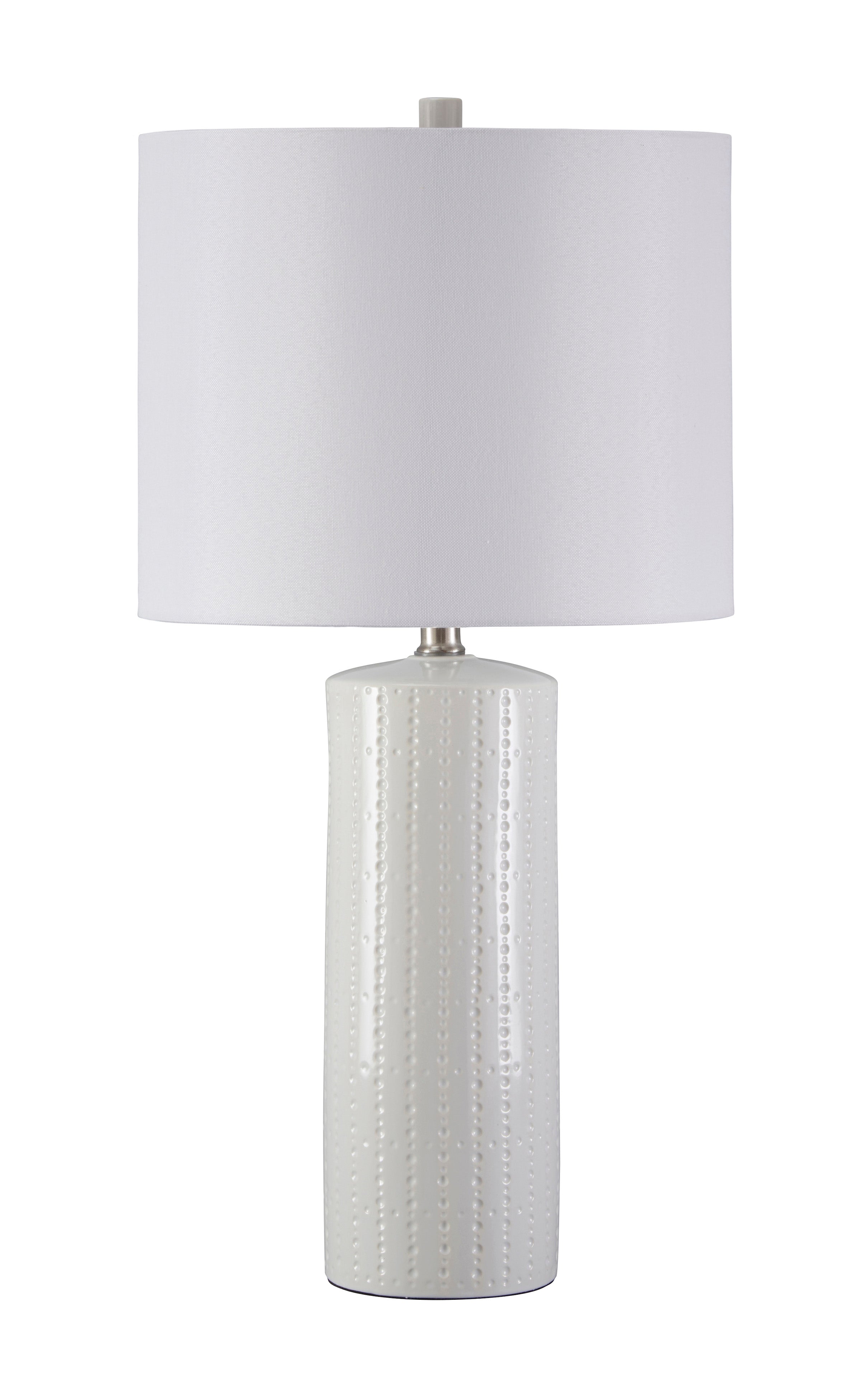 Stu White Glazed Ceramic Table Lamp