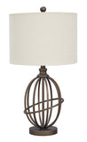 Manny Traditional Bronze Metal Table Lamp