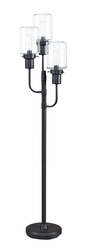Urban Metal Floor Lamp with Glass Shades