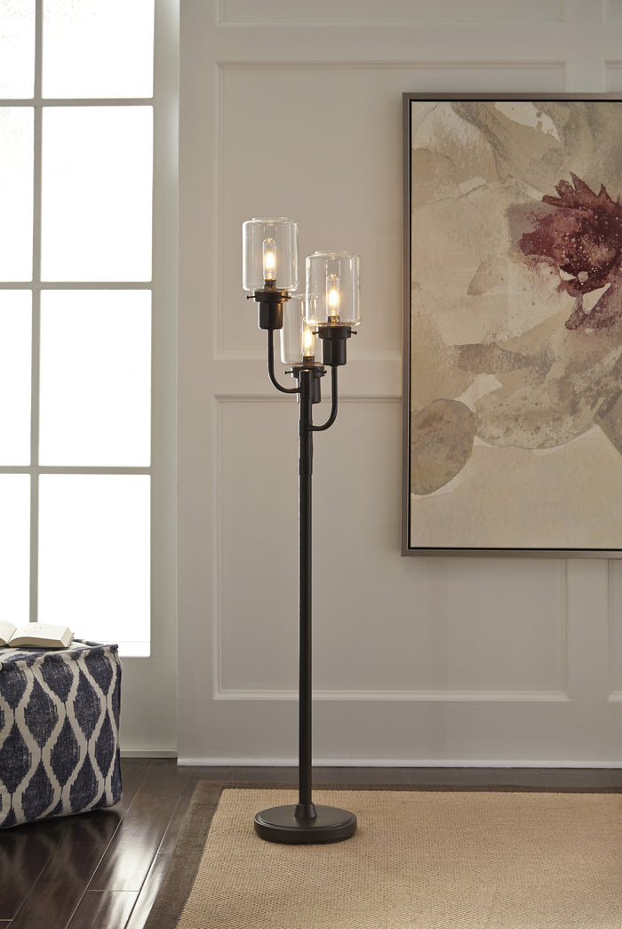 Urban Metal Floor Lamp with Glass Shades
