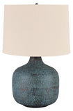 Patinaed Bronze Hammered Aluminum Table Lamp