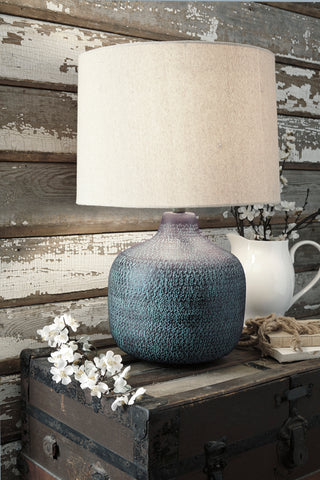 Patinaed Bronze Hammered Aluminum Table Lamp