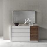 Lisa Modern White and Walnut Bedroom Collection