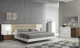 Lisa Modern White and Walnut Bedroom Collection