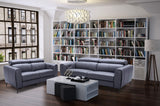 Lorene Leather Reclining Living Room Collection in 3 Color Options