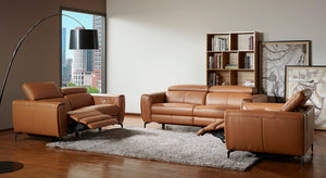 Lorene Leather Reclining Living Room Collection in 3 Color Options