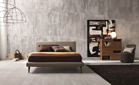 Polis Dark Taupe Italian Platform Bed