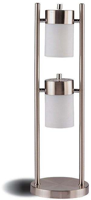 Modern Metal Table Lamp with Frosted Shades