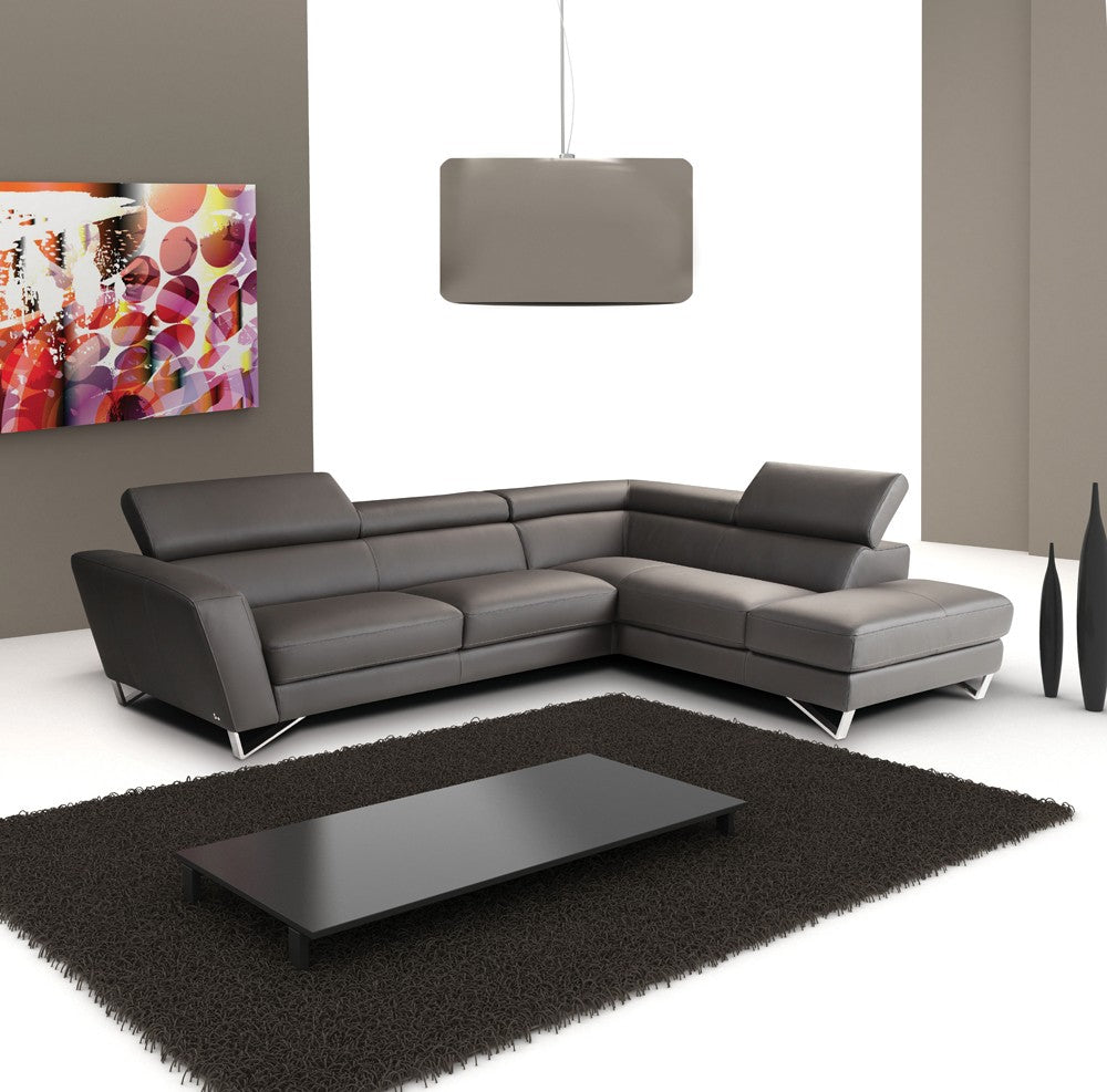 Sparta Italian Leather Sectional by Nicoletti in 2 Color Options