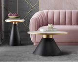 Round White Marble Occasional Tables Collection