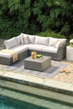 Sherry Grey Outdoor Sectional with Matching Coffee Table