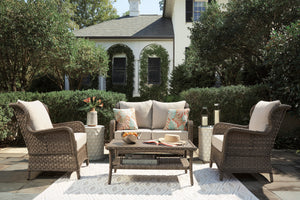 Sandor Light Brown Outdoor Seating Collection