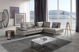 Prima Tufted Leather Sectional with Adjustable Backs